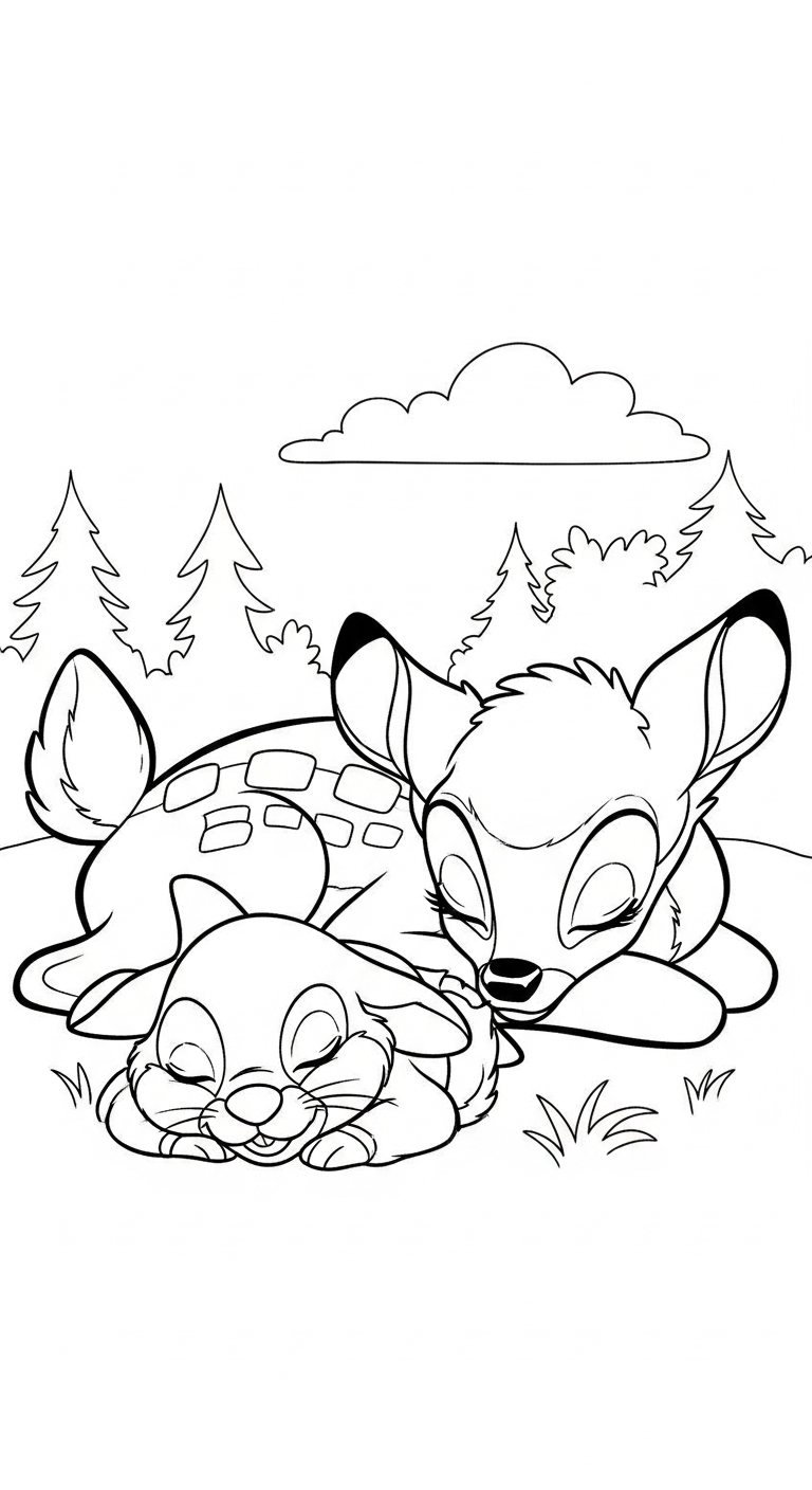 coloriage bambi updated pour enfant de 5 ans