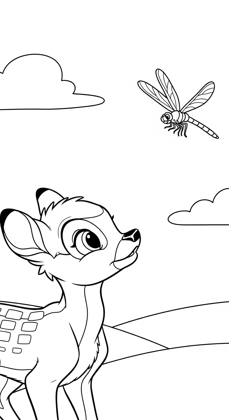coloriage bambi updated et dessin a imprimer