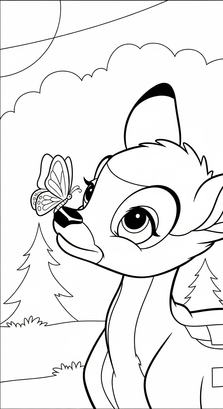 coloriage bambi updated pour enfants a imprimer gratuit