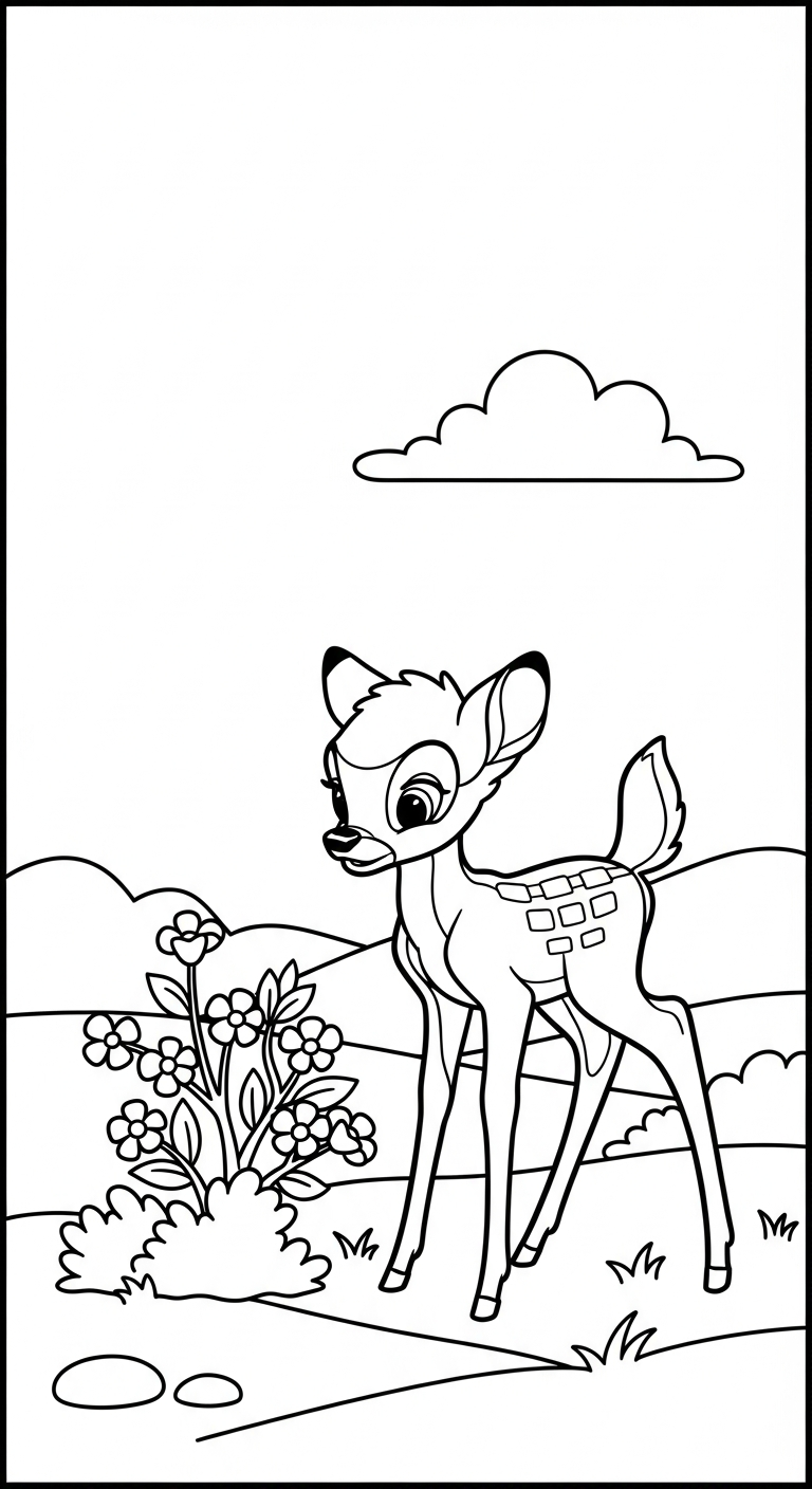 coloriage bambi updated à imprimer gratuitement pdf