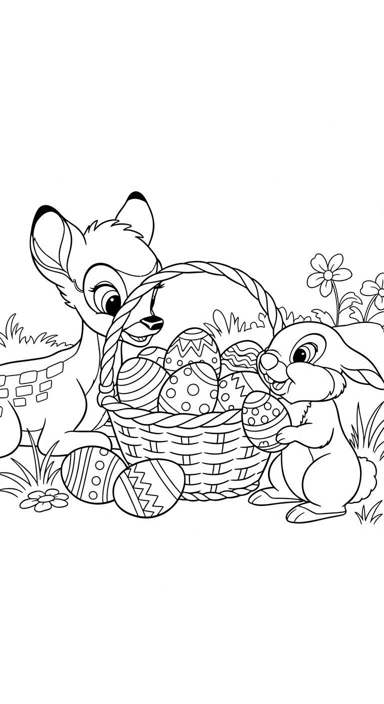 coloriage bambi updated pour enfant de 6 ans 1
