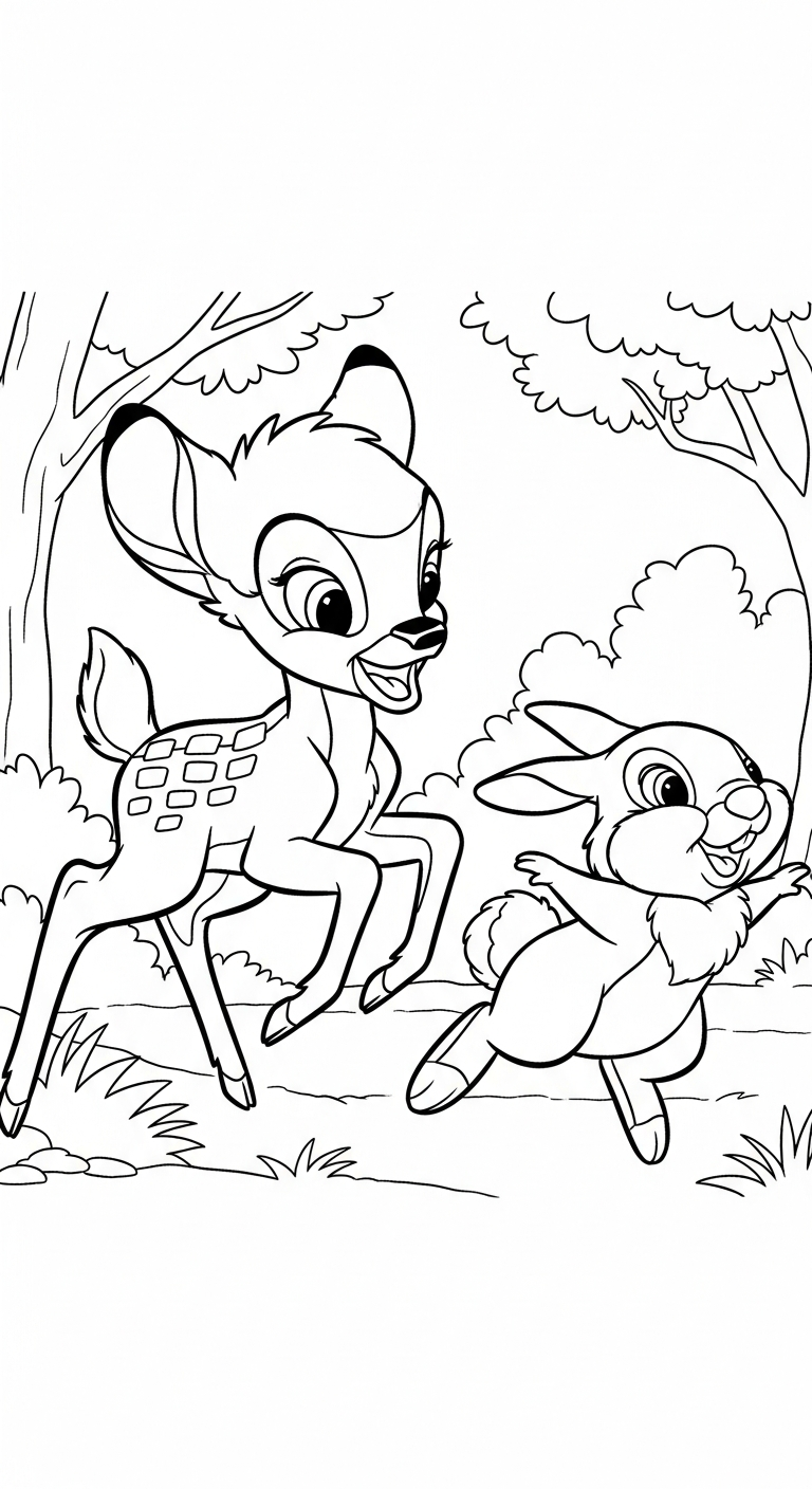 coloriage bambi updated pour enfant de 6 ans