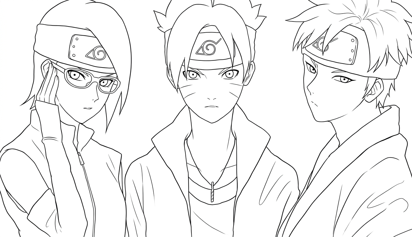 coloriage boruto updated à imprimer pour enfant de 8 ans