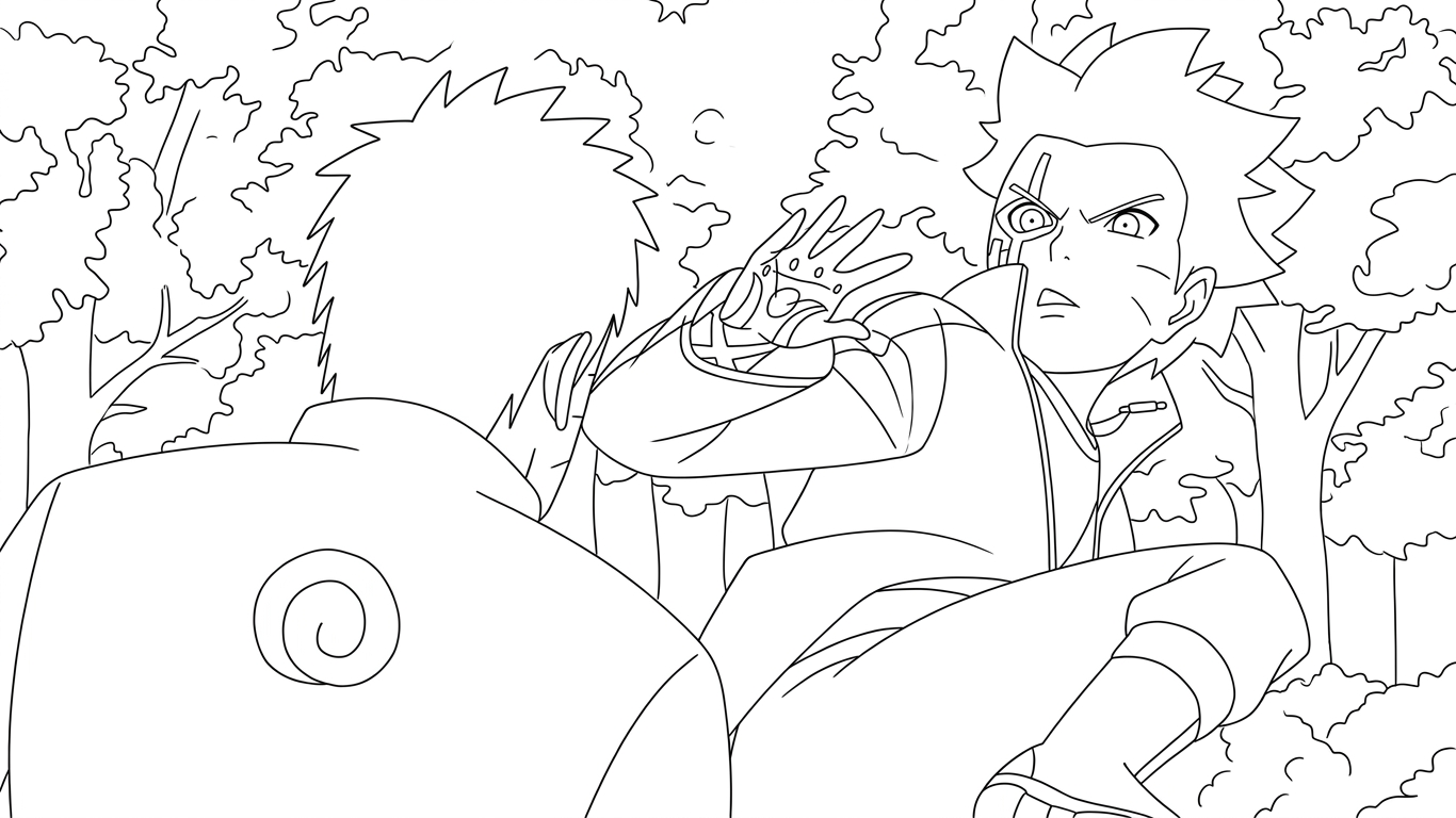 coloriage boruto updated pour enfant