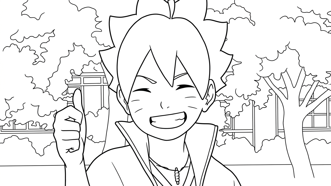 coloriage boruto updated pour bebe a imprimer