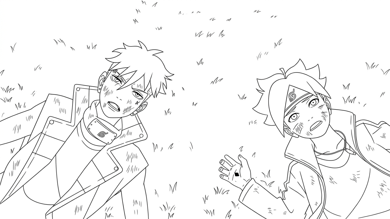 coloriage boruto updated pour primaire 1