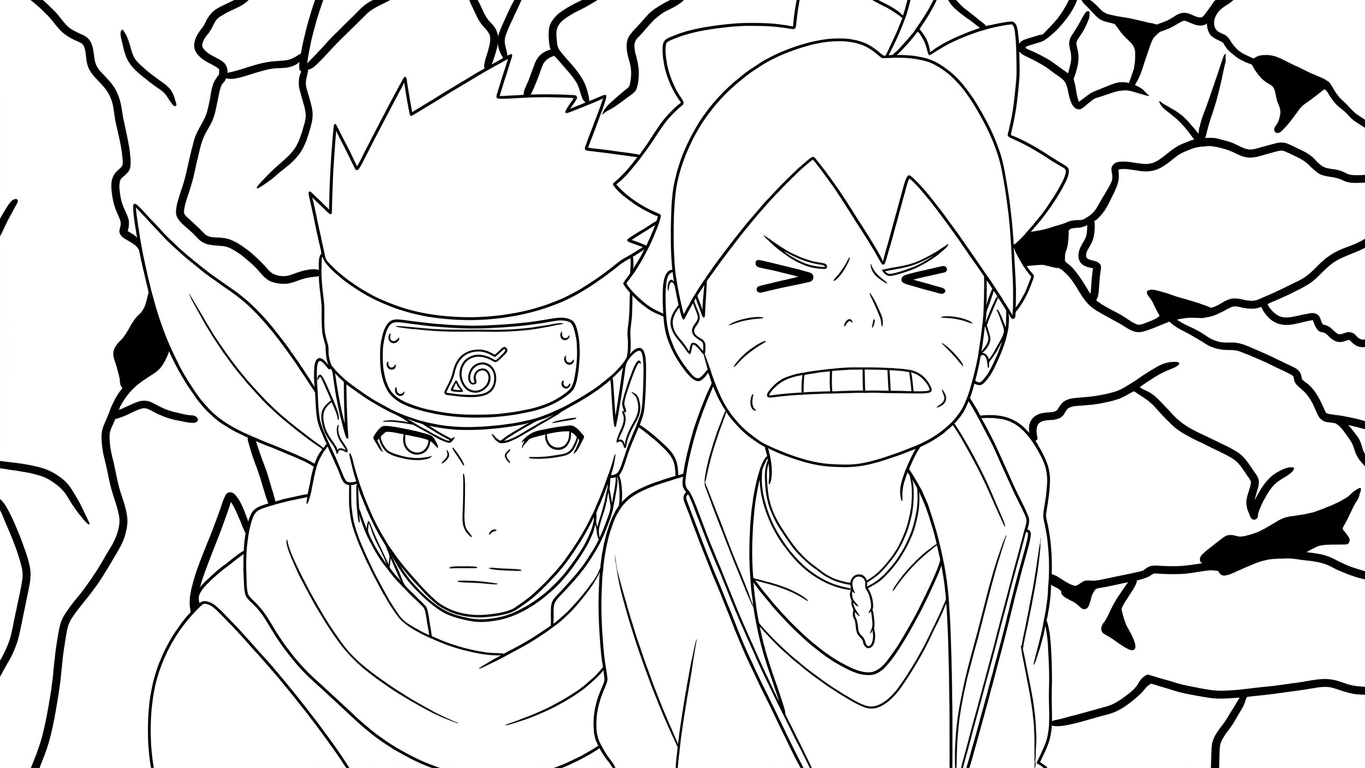 coloriage boruto updated pour enfant a imprimer gratuit