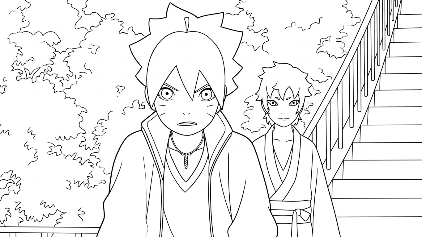 coloriage boruto updated à imprimer gratuitement pdf