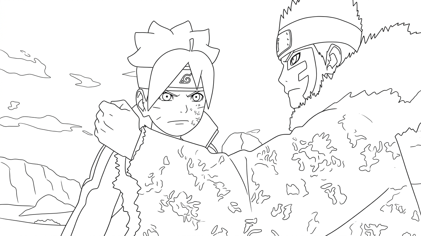 coloriage boruto updated pour enfant de 5 ans 1