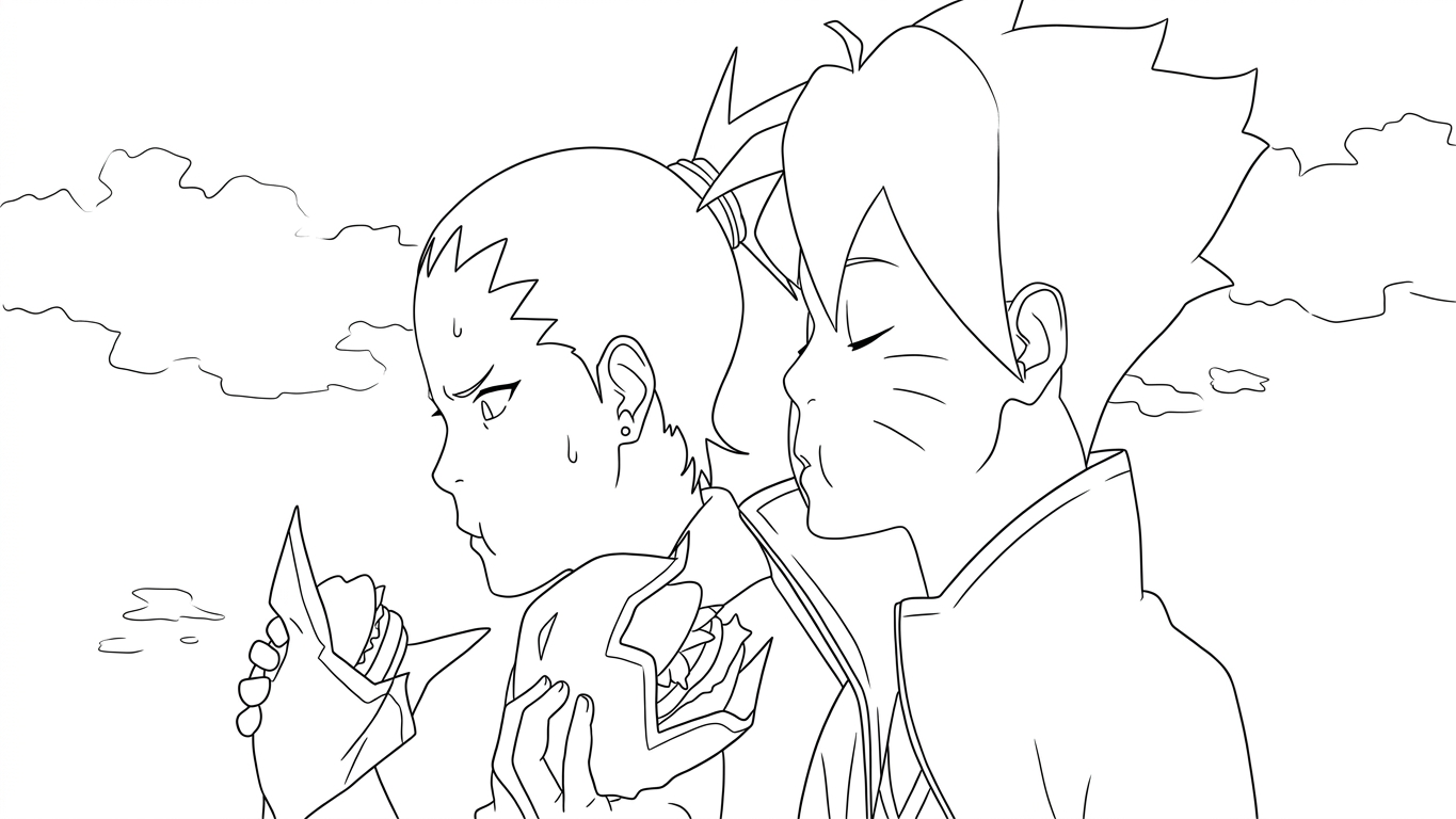coloriage boruto updated pour enfant de 5 ans