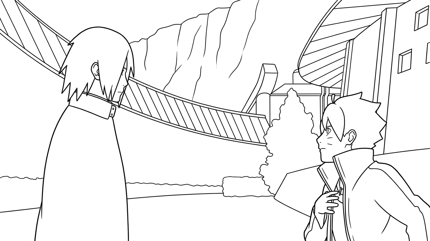 coloriage boruto updated a imprimer pour enfant de 4 ans