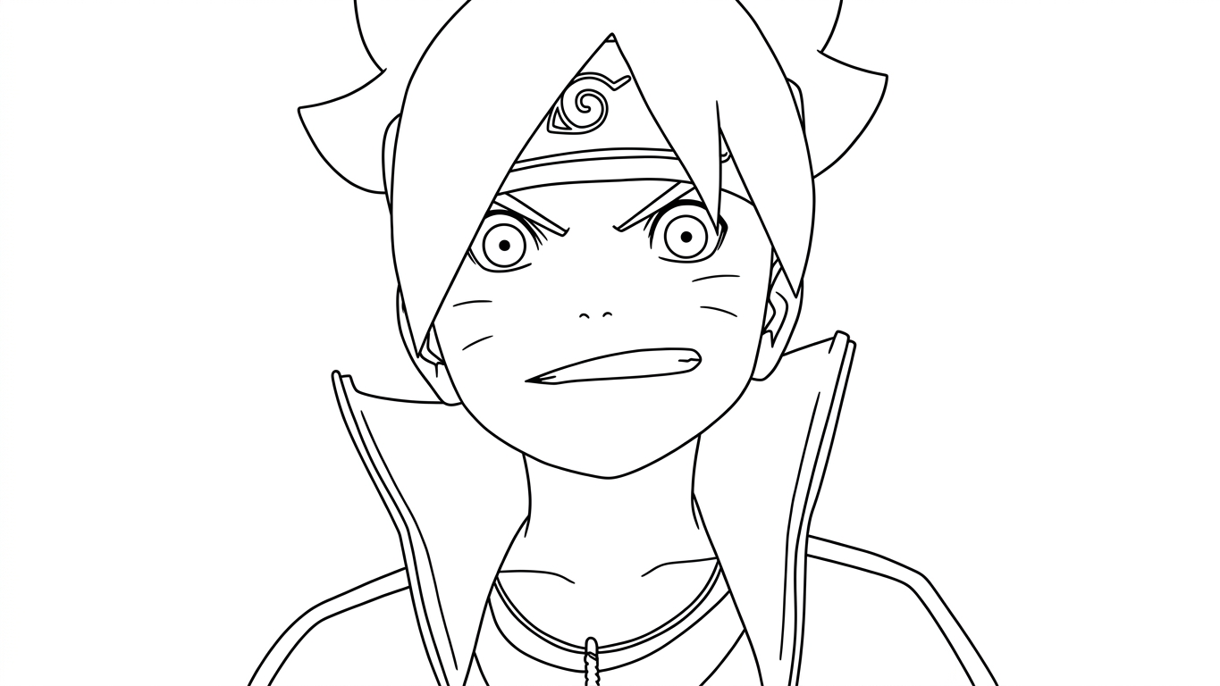 coloriage boruto updated a imprimer gratuit