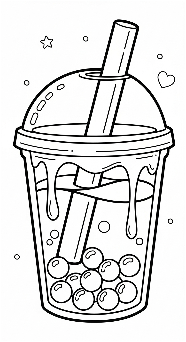 coloriage bubble tea updated pour enfant de 7 ans 2