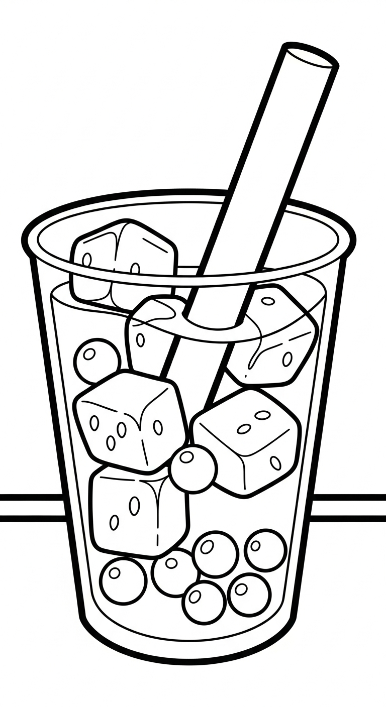 coloriage bubble tea updated pour primaire