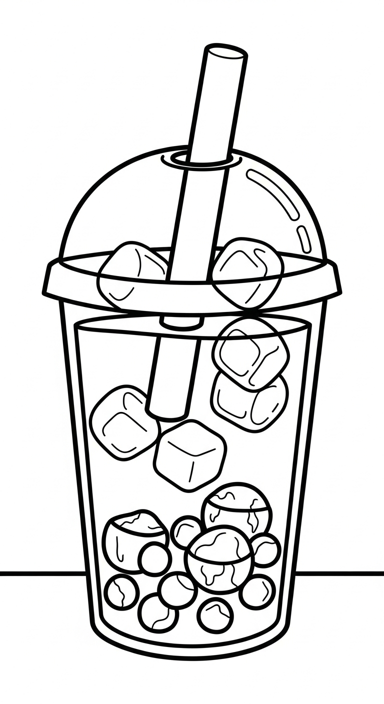 coloriage bubble tea updated et dessin a imprimer 1