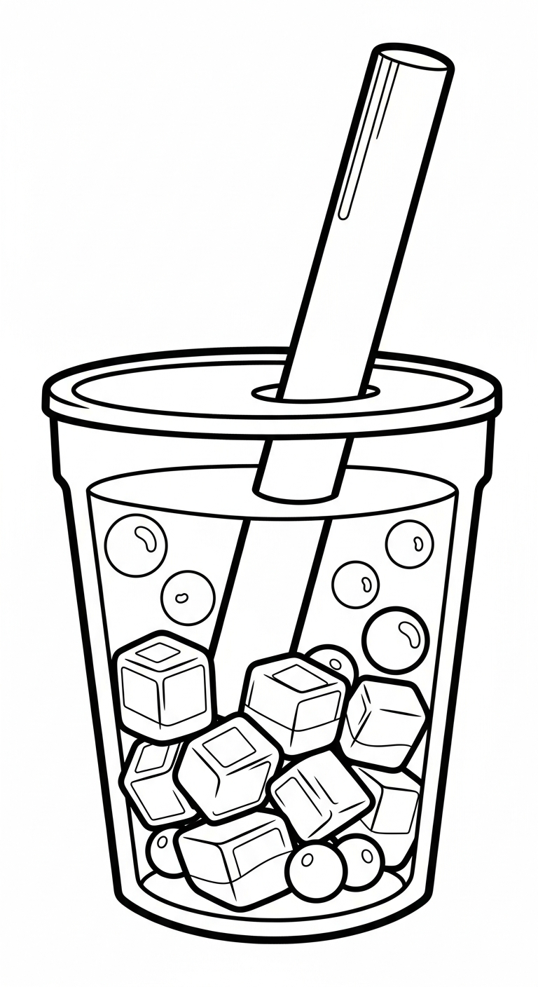 coloriage bubble tea updated a colorier en ligne gratuitement