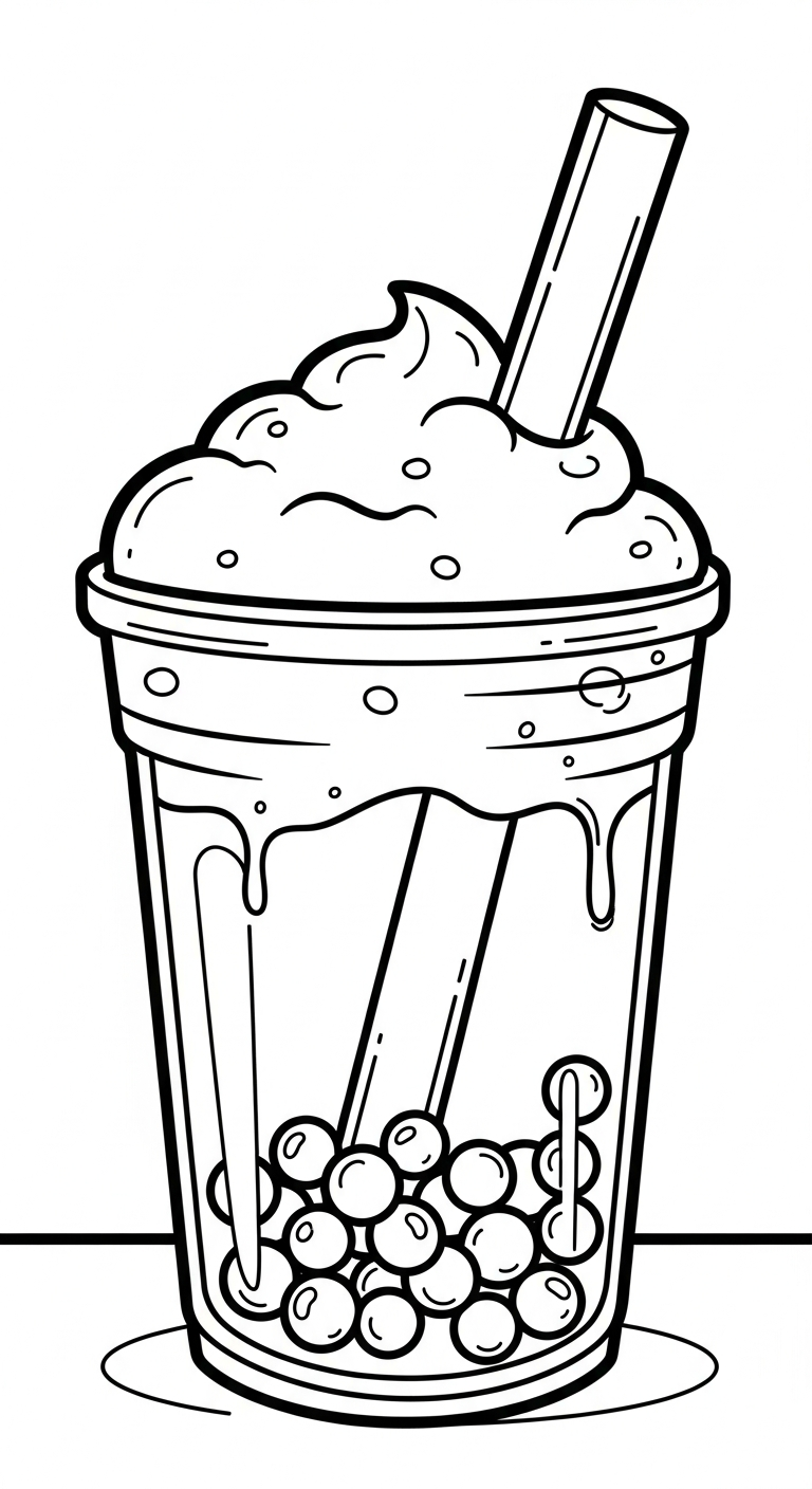 coloriage bubble tea updated a imprimer gratuit 1