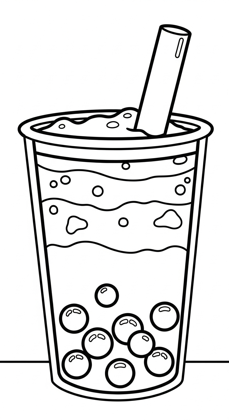 coloriage bubble tea updated a imprimer pour enfant de 4 ans 1