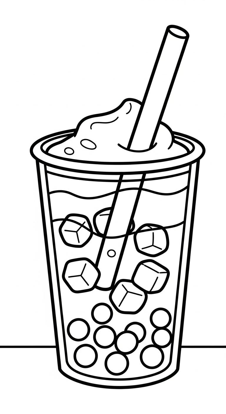 coloriage bubble tea updated a imprimer gratuit