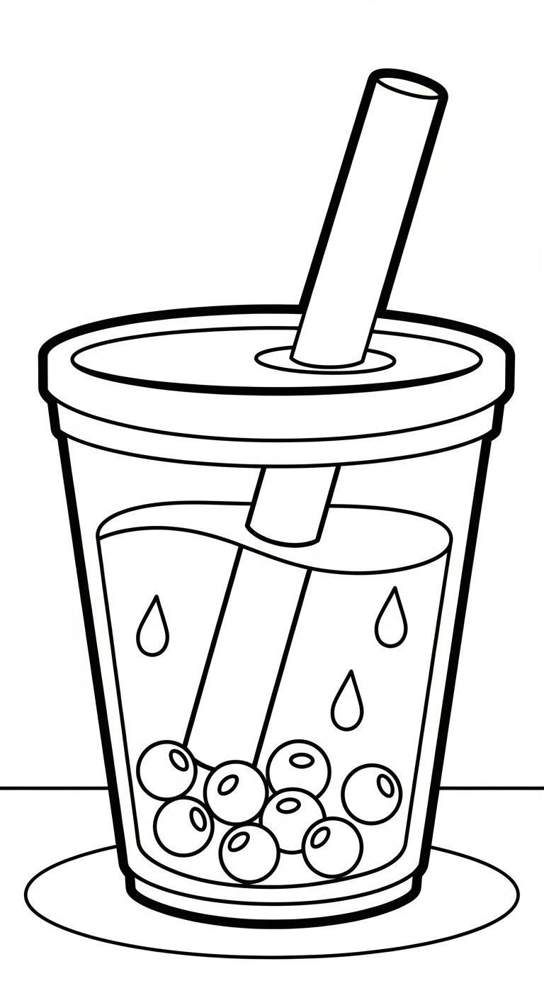 coloriage bubble tea updated a imprimer pour enfant de 4 ans