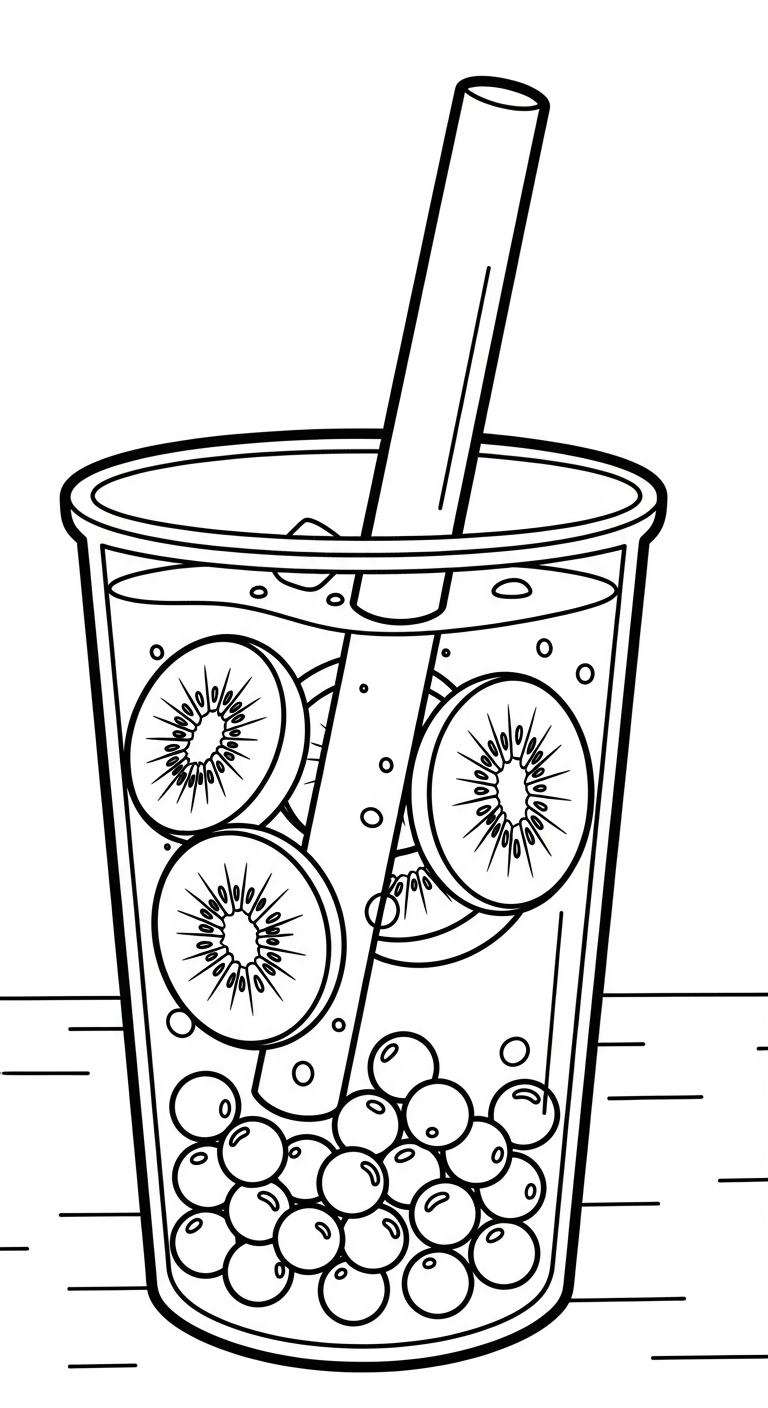 coloriage bubble tea updated pour enfant de 7 ans 1