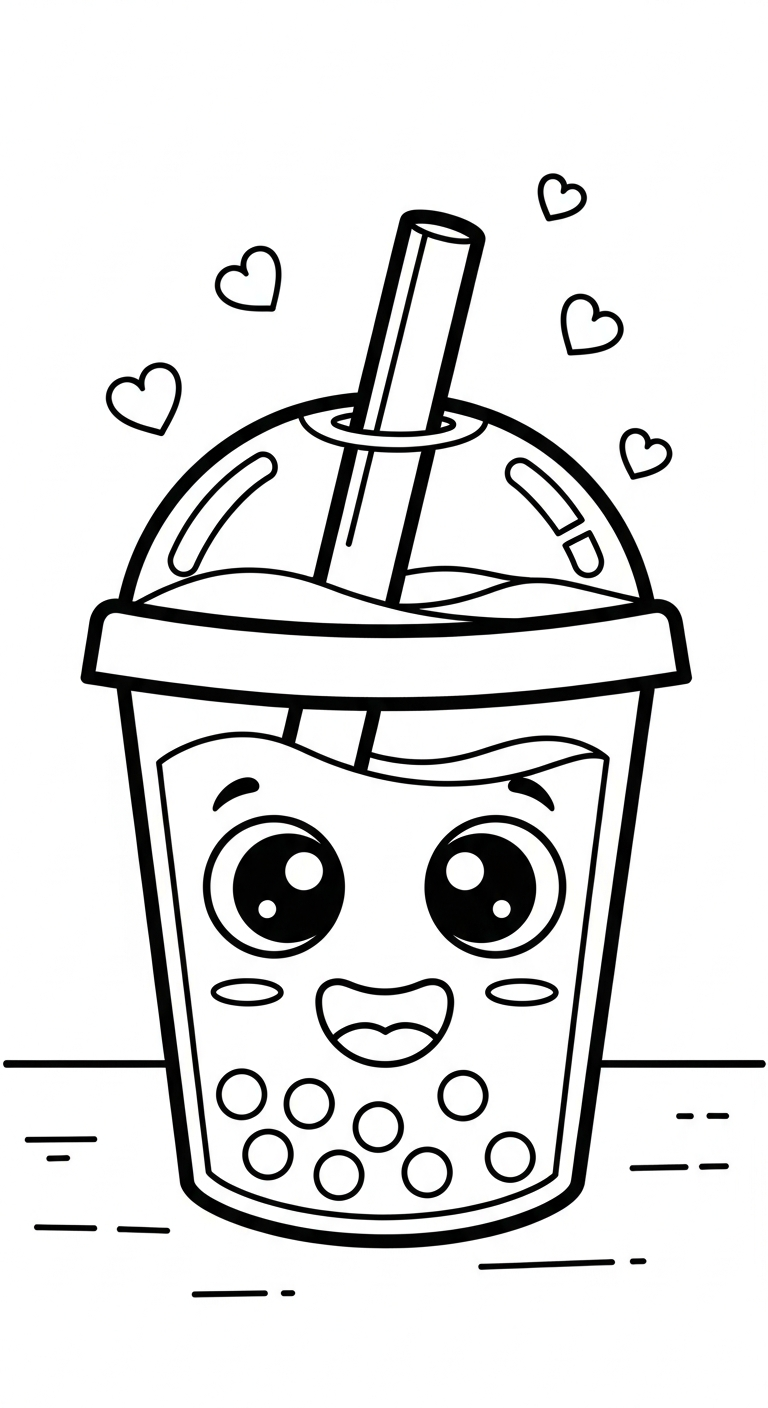 coloriage bubble tea updated gratuit pour enfants