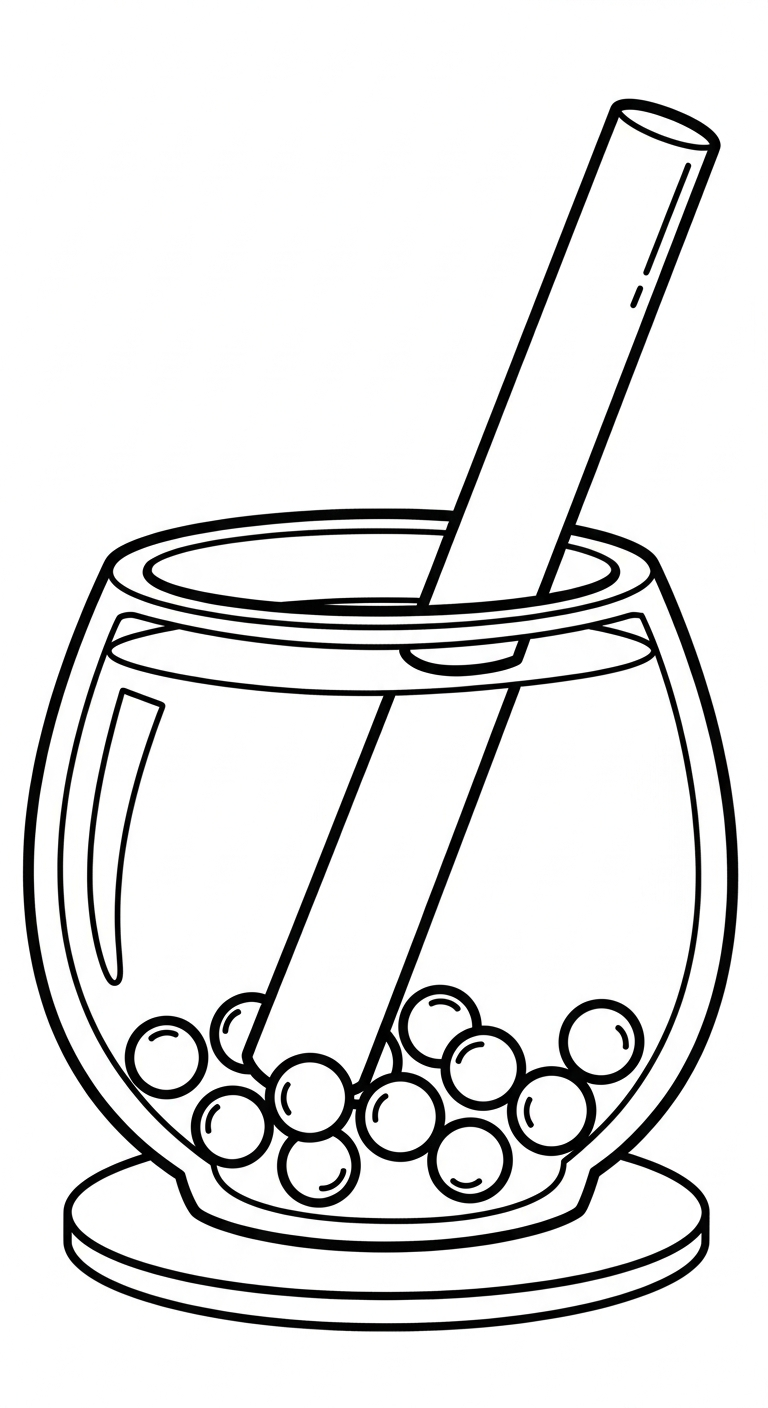 coloriage bubble tea updated et decoupage a imprimer gratuit
