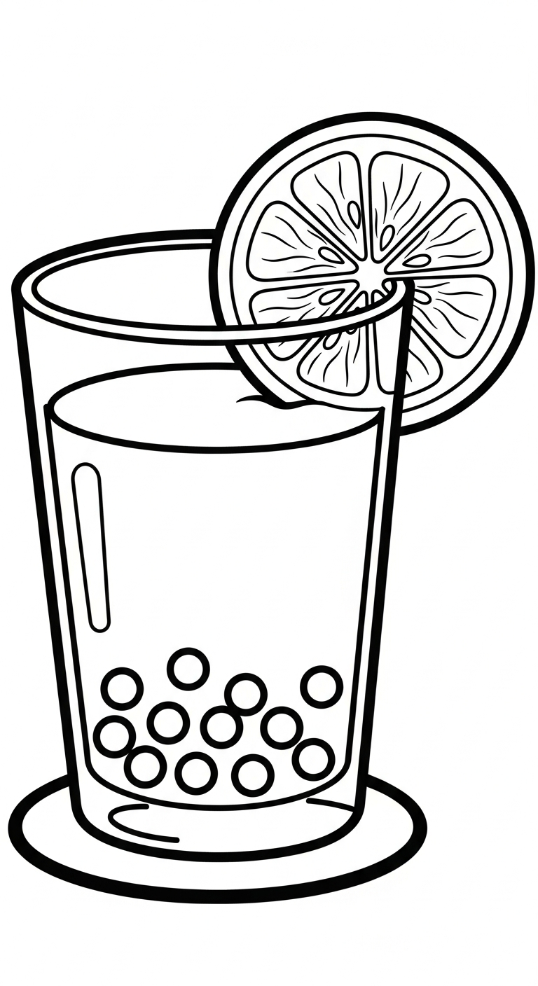 coloriage bubble tea updated à imprimer pdf