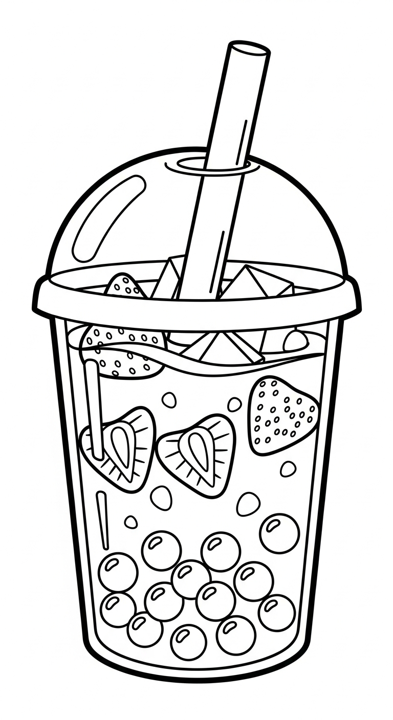 coloriage bubble tea updated pour enfant a imprimer gratuit