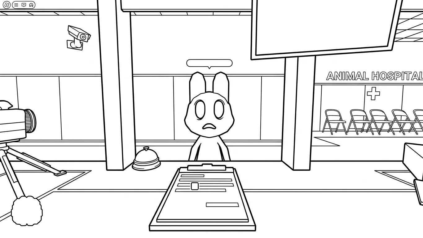 coloriage Animal Hospital à imprimer pour enfant de 12 ans