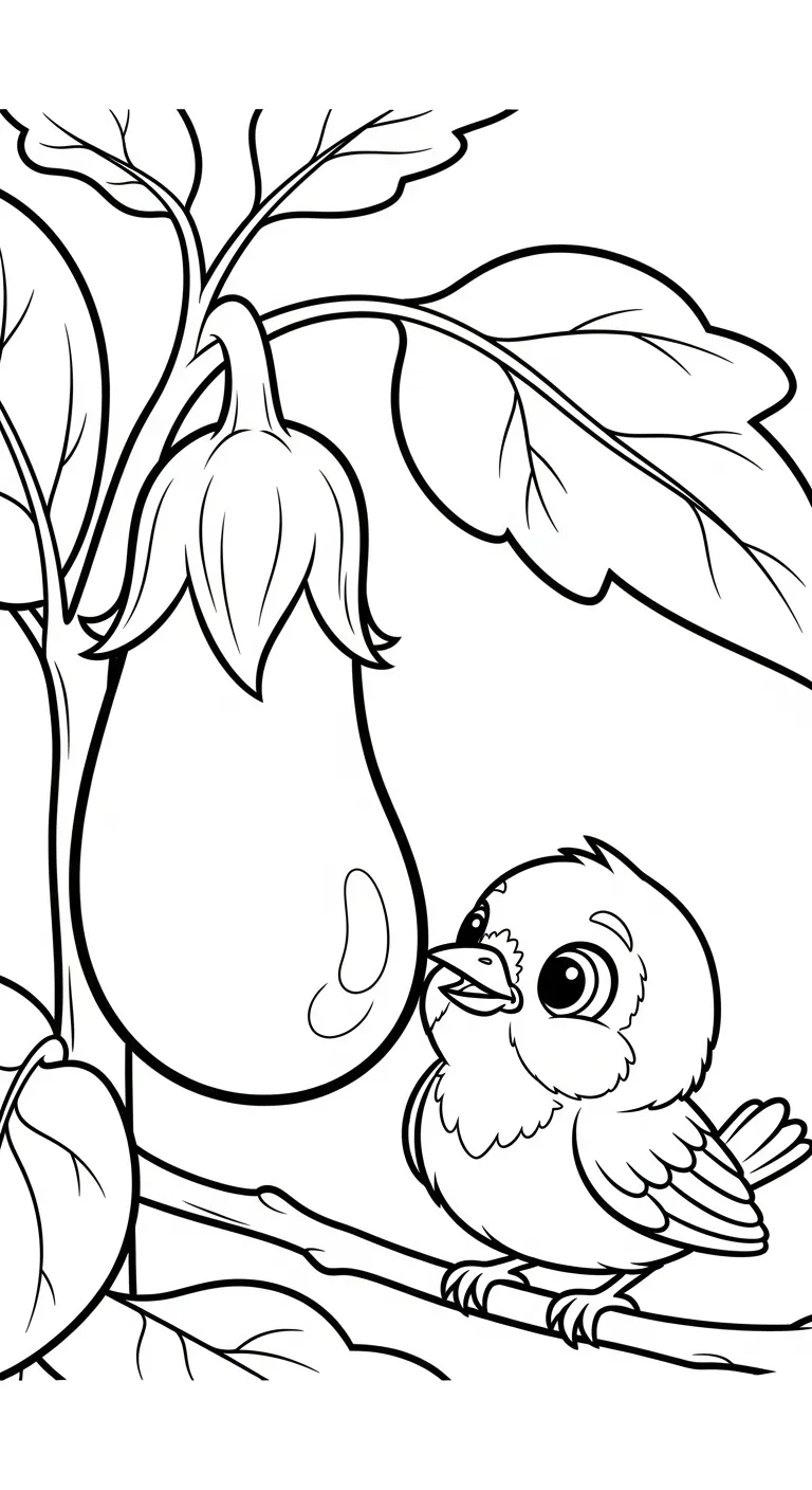 coloriage Aubergine et apprentissage 1