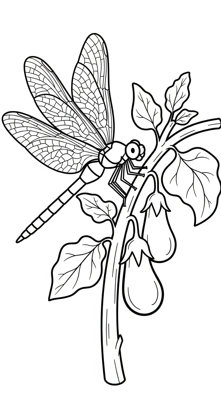 coloriage Aubergine pour enfant de 2 ans