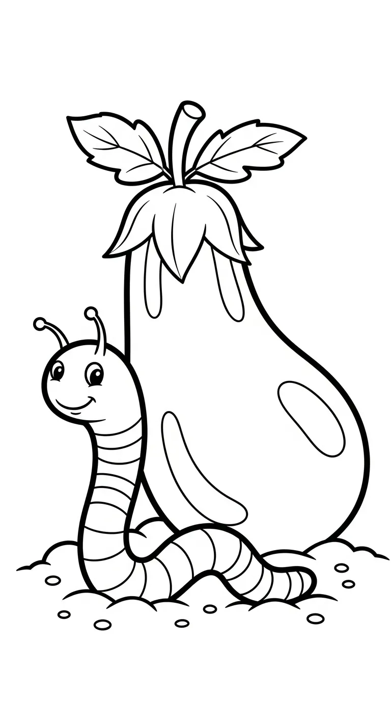 imprimer coloriage Aubergine gratuit 1