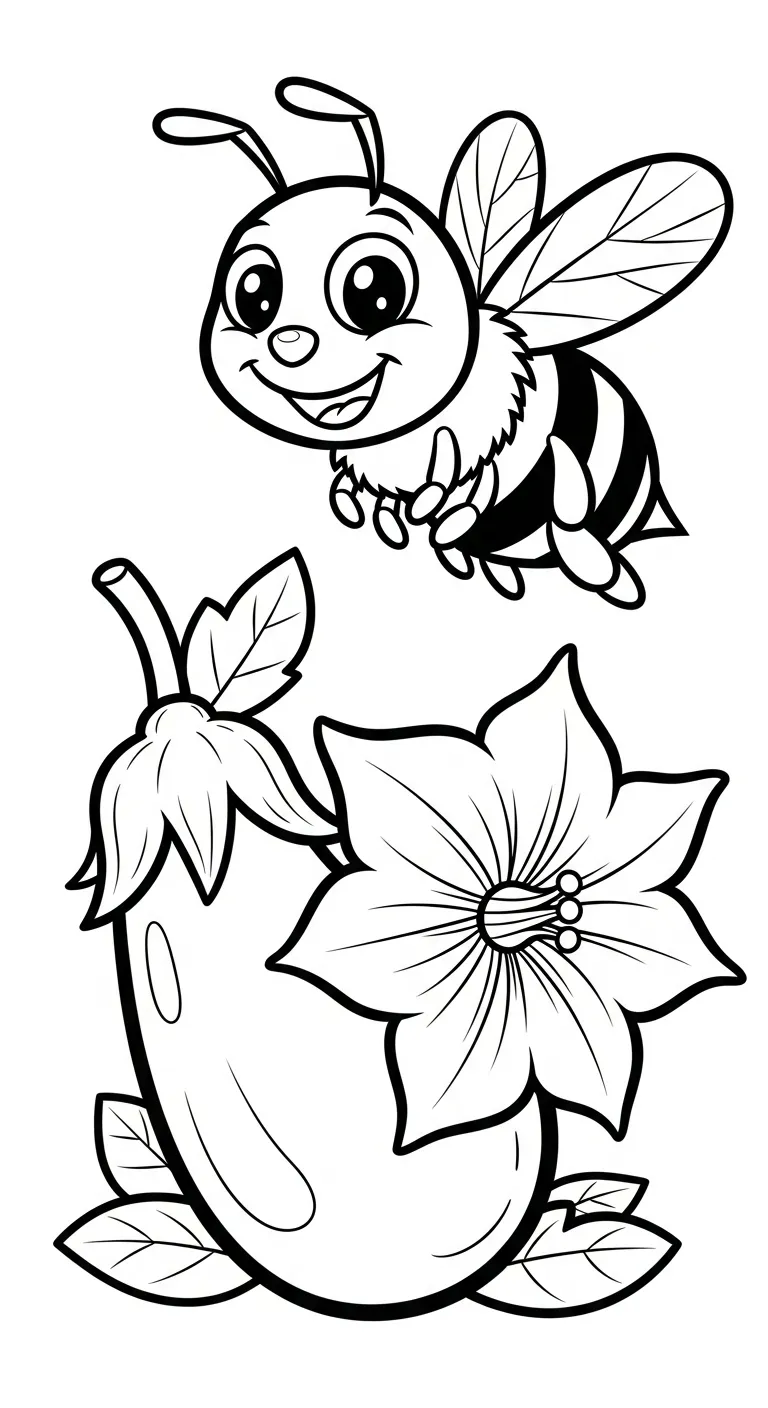 coloriage Aubergine à imprimer pour enfant de 2 ans