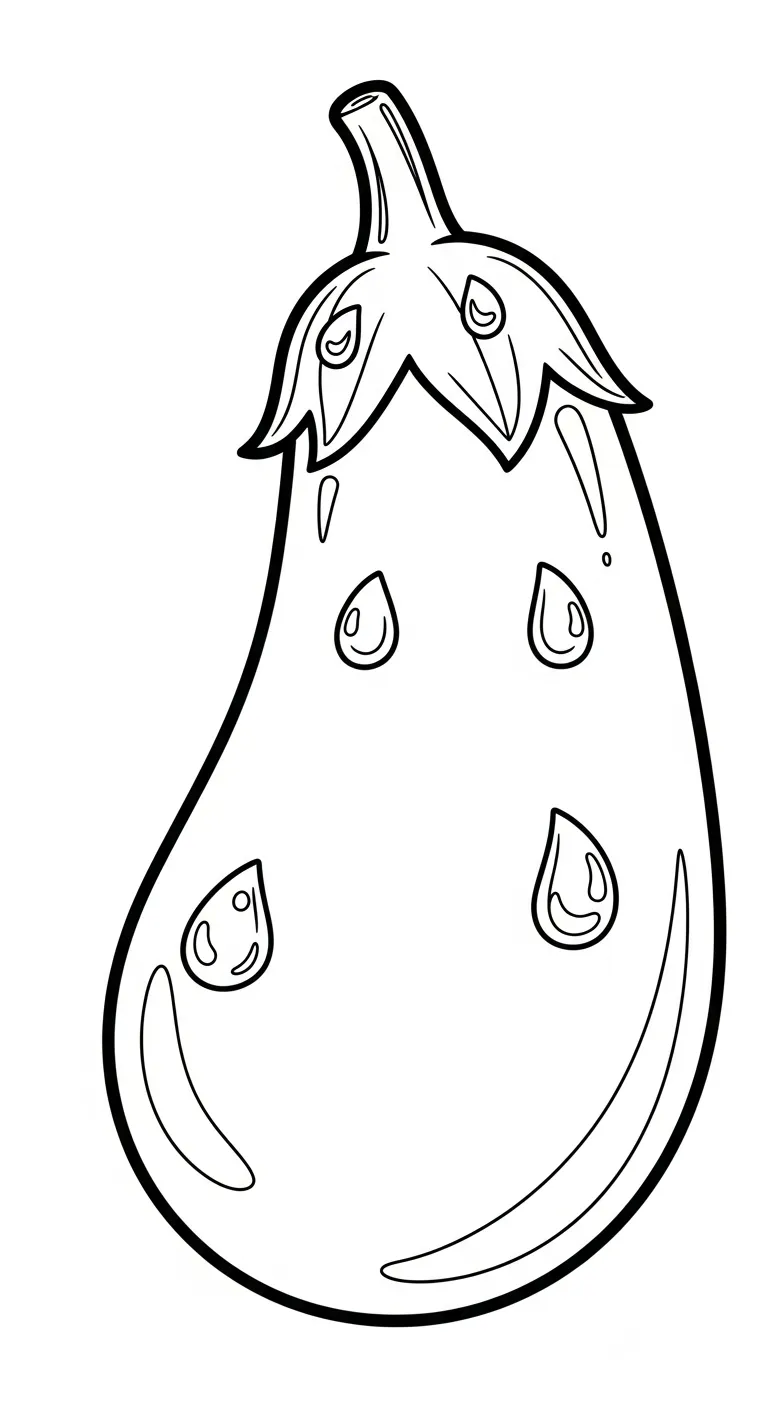 coloriage Aubergine pour enfant de 5 ans 1