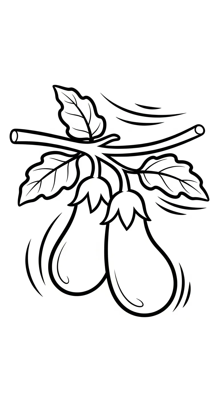 coloriage Aubergine à imprimer a4