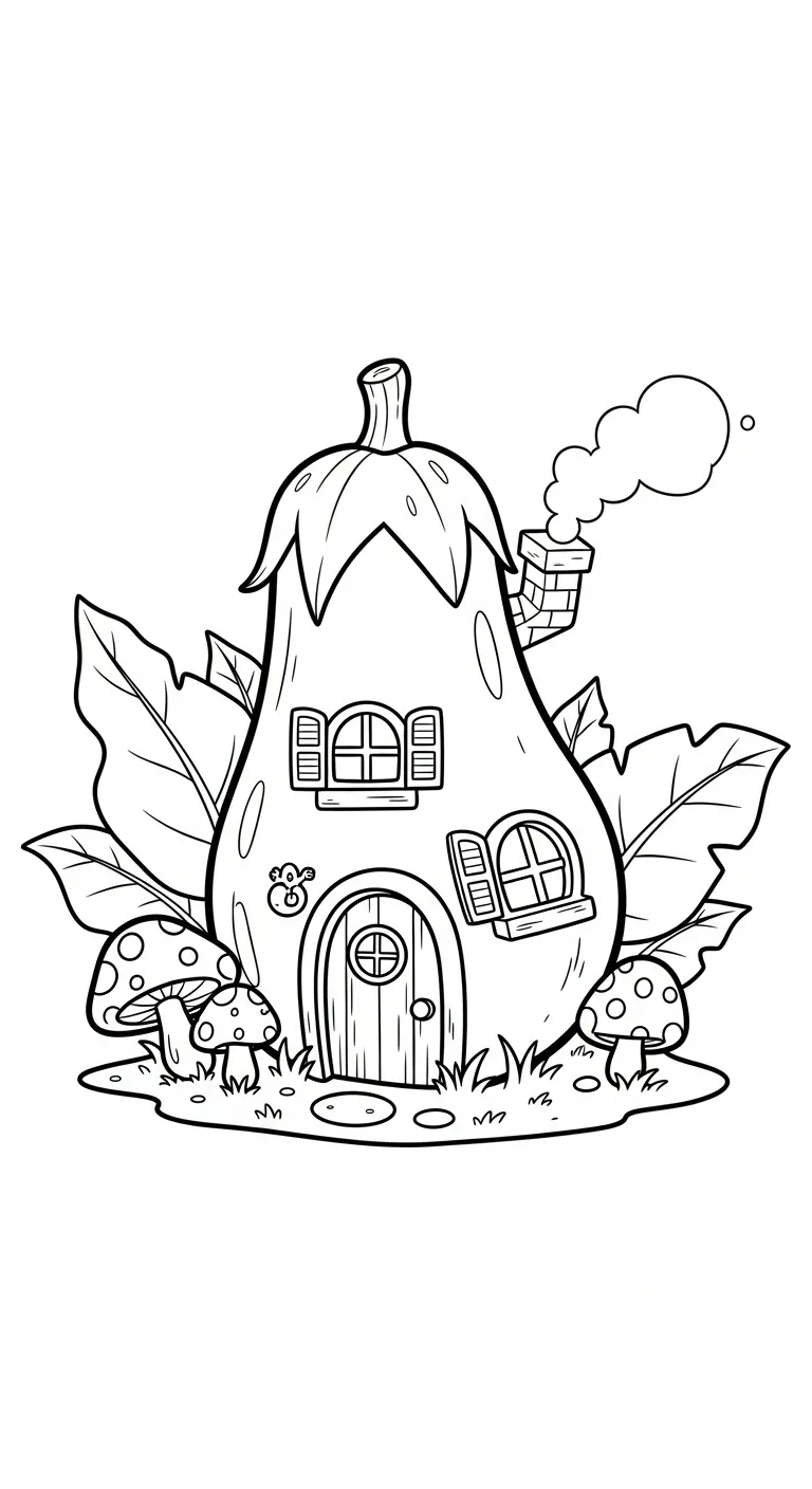 coloriage Aubergine à imprimer pour enfant de 12 ans 1