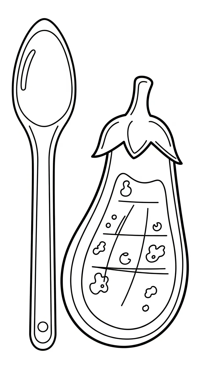 coloriage Aubergine d'enfant a imprimer
