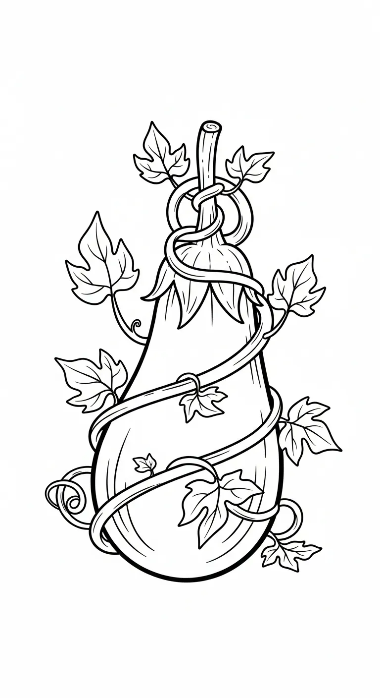 coloriage Aubergine pour enfant de 8 ans 1