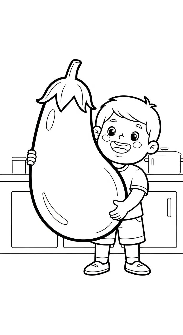 coloriage Aubergine et apprentissage
