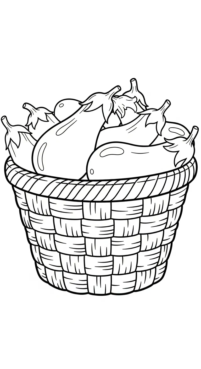 coloriage Aubergine pour enfant de 5 ans