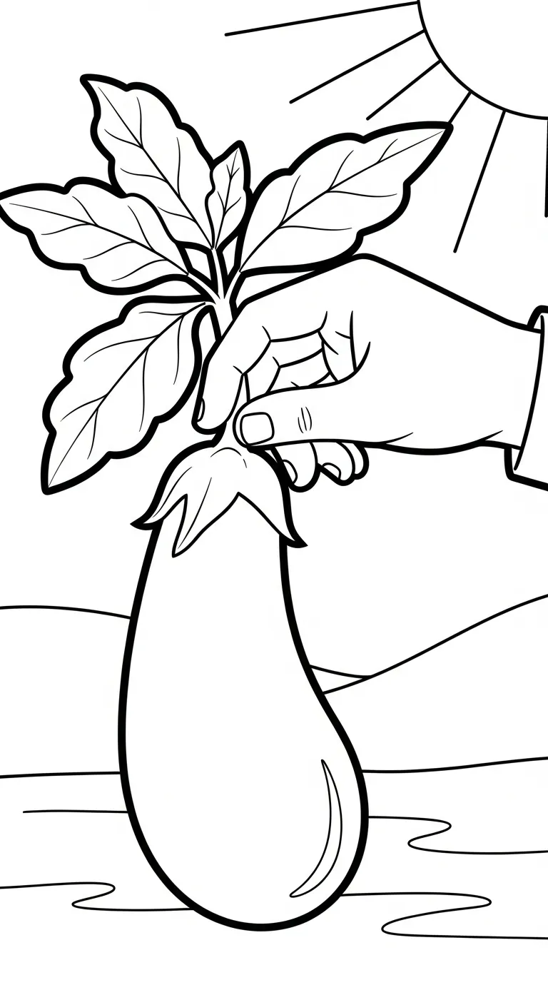coloriage Aubergine gratuit en ligne