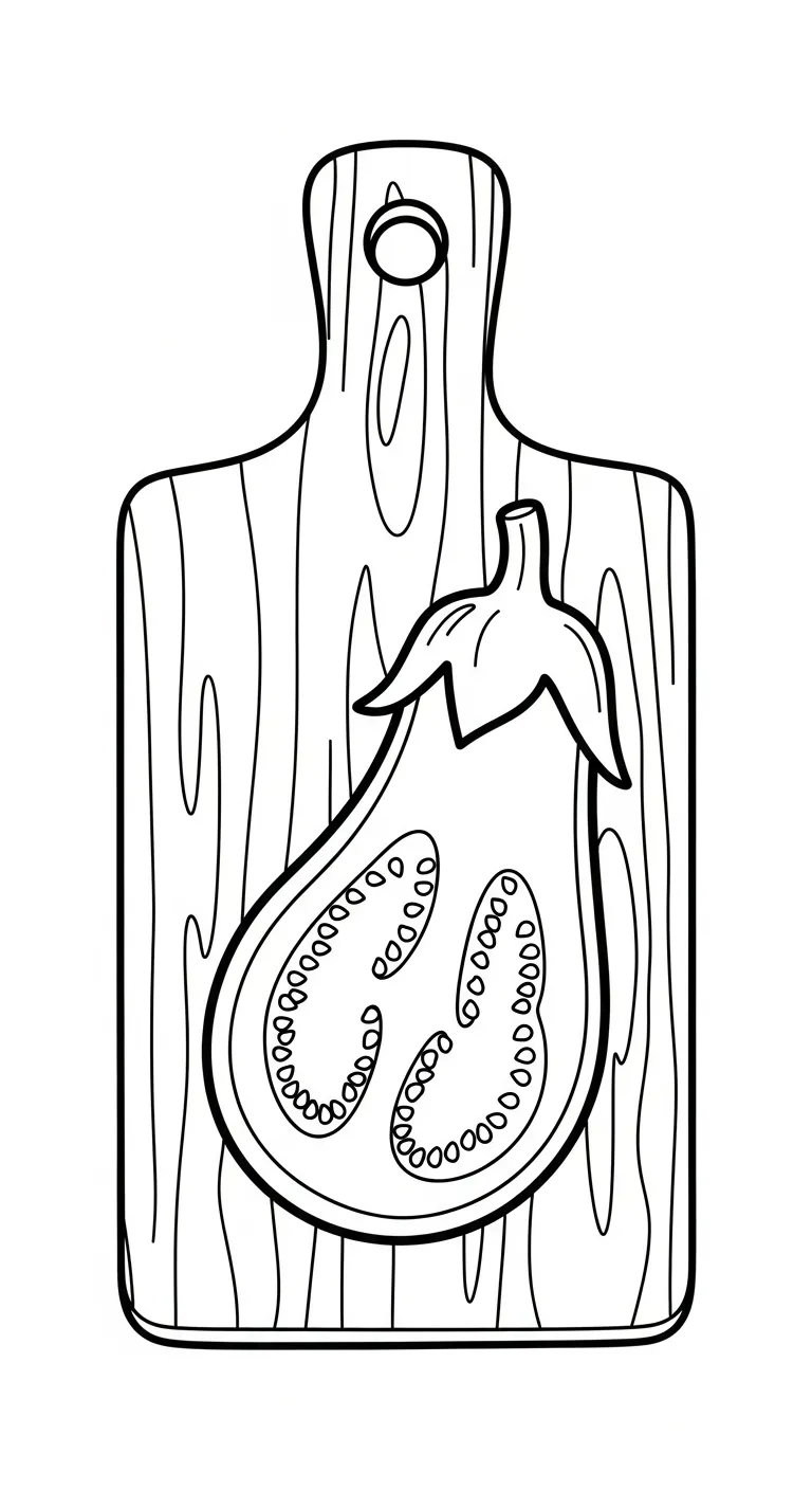 coloriage Aubergine pour enfant de 8 ans