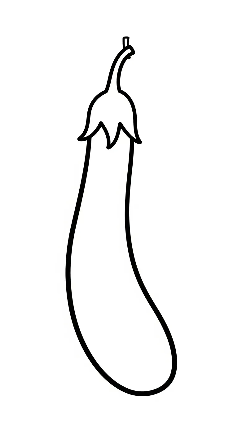 coloriage Aubergine à imprimer pour enfant de 12 ans