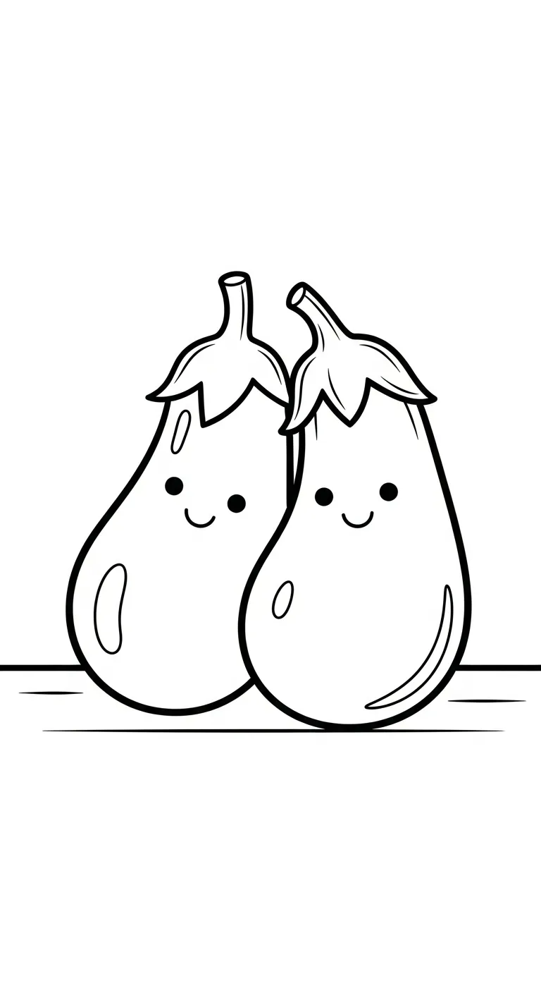coloriage Aubergine a colorier en ligne gratuitement