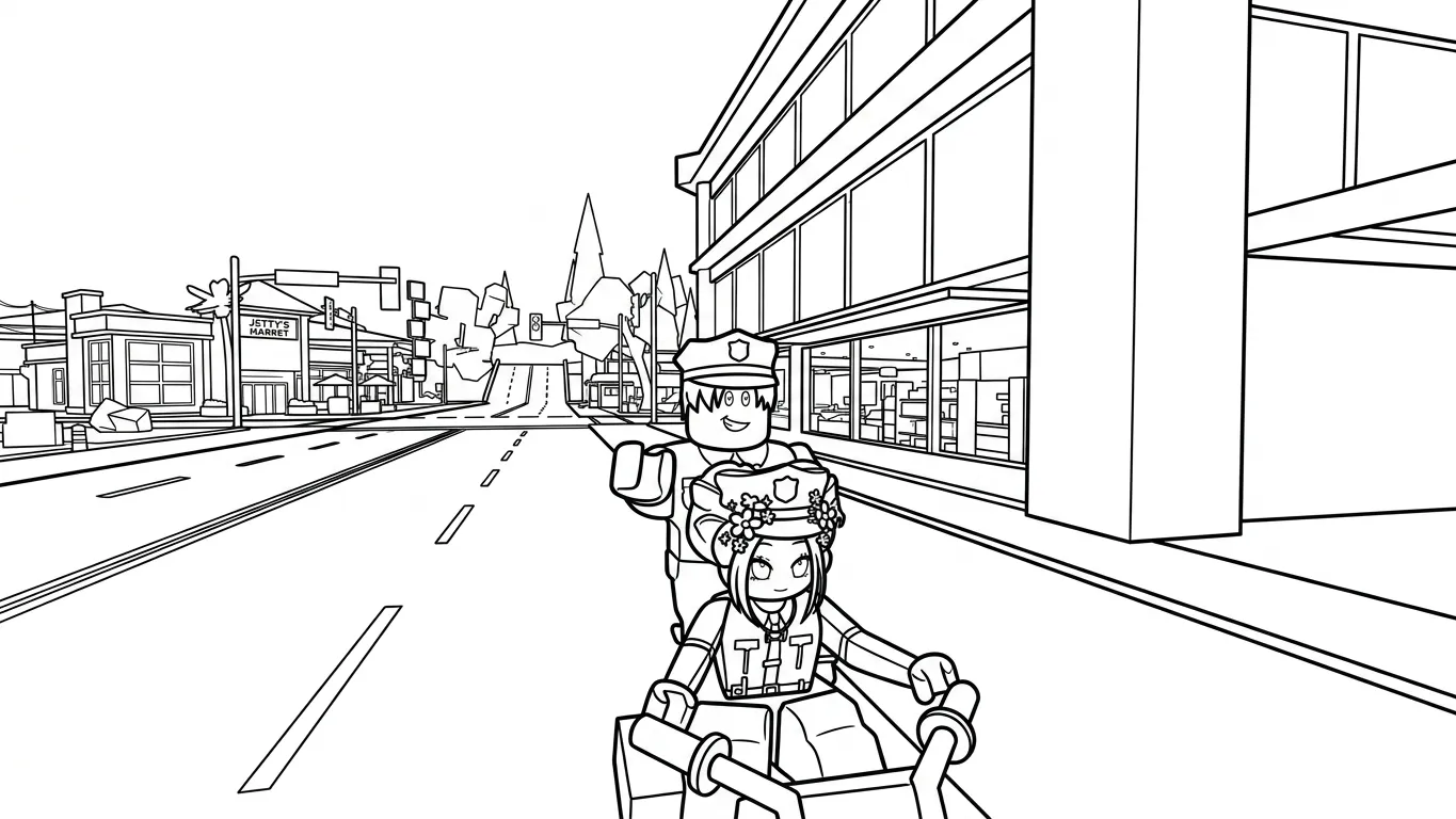coloriage Brookhaven d'enfant a imprimer