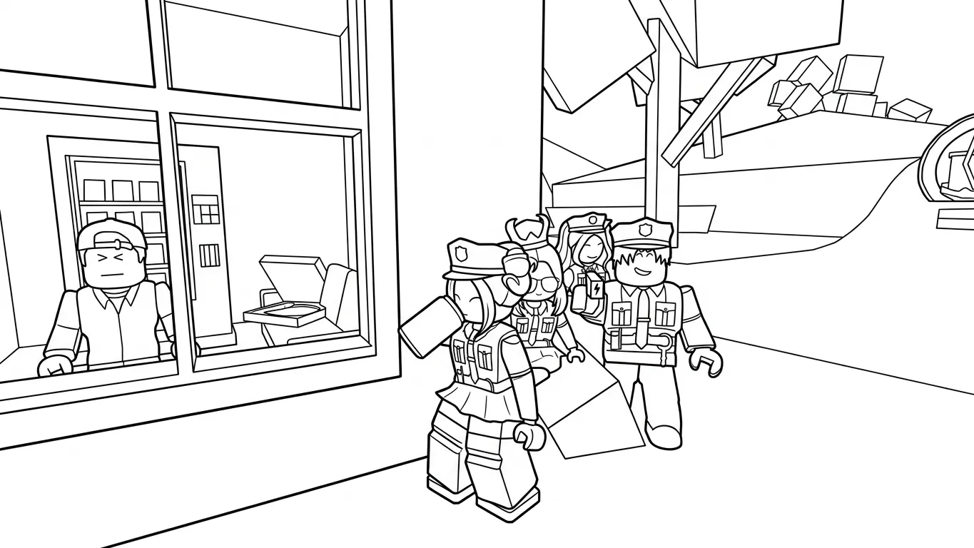 coloriage Brookhaven à imprimer pour enfant de 8 ans 3