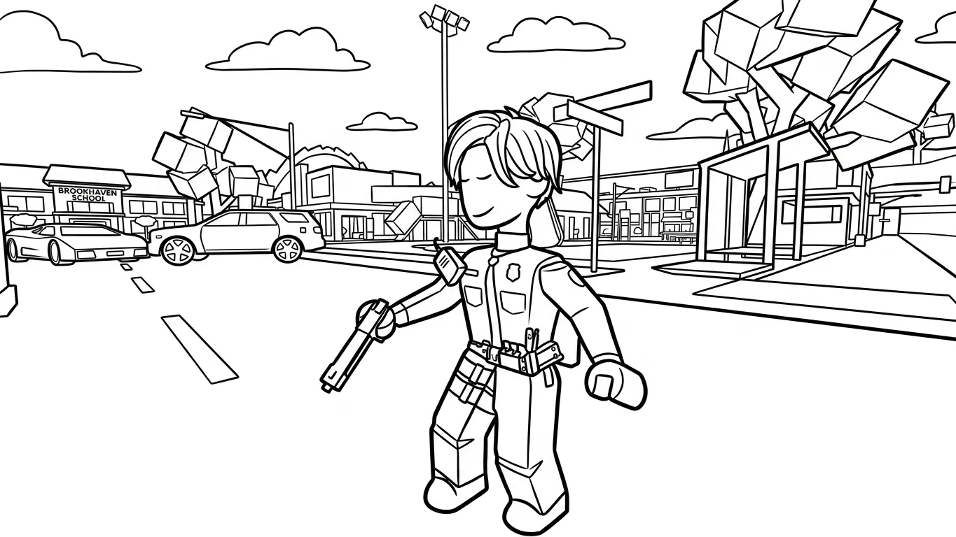 coloriage Brookhaven et dessin a imprimer 1