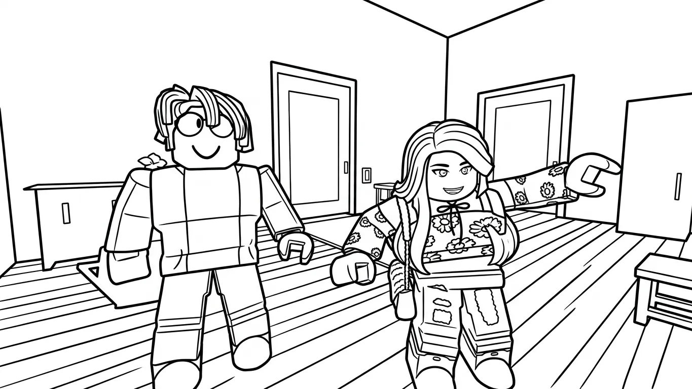 coloriage Brookhaven à imprimer pour enfants 1