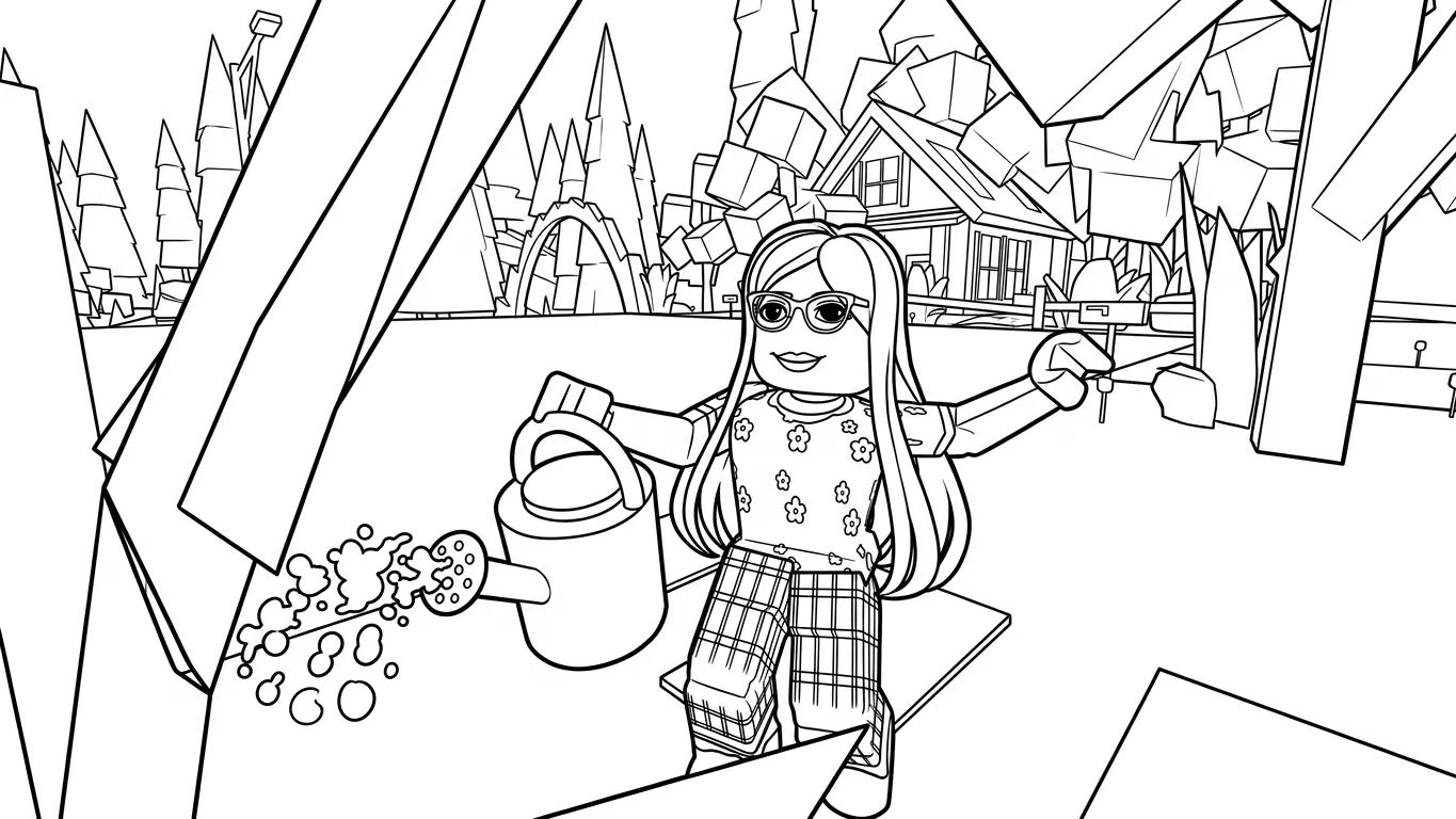 coloriage Brookhaven a dessiner et imprimer